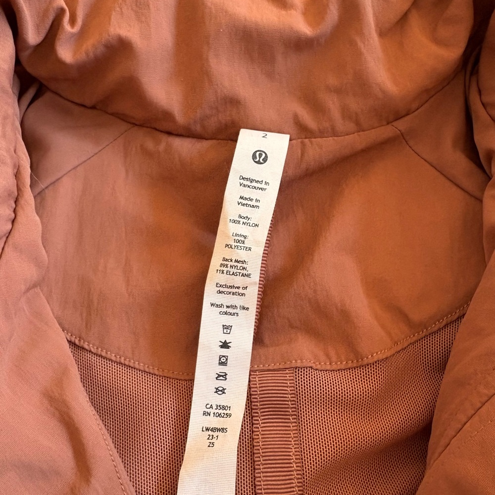 Lululemon Women’s jacket (color clay) - Picture 2 of 4
